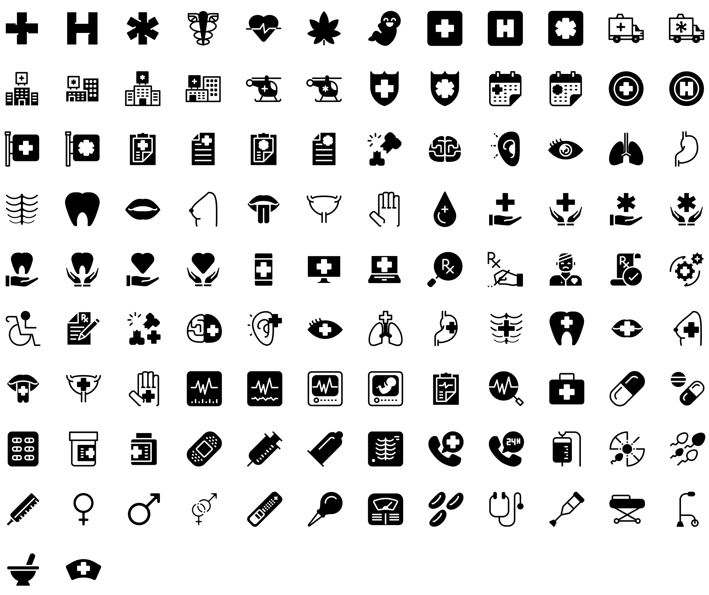 7,000 Native solid icons pack - Round Icons Premium