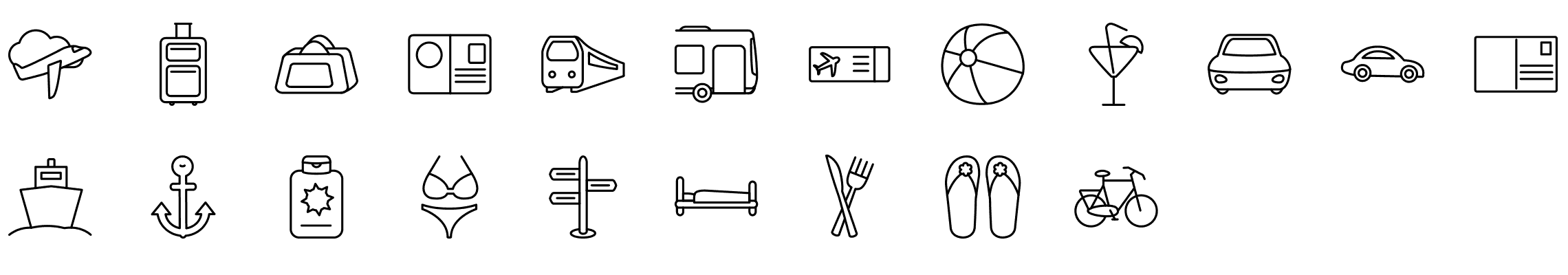 travel-and-transportation-line-icons-preview