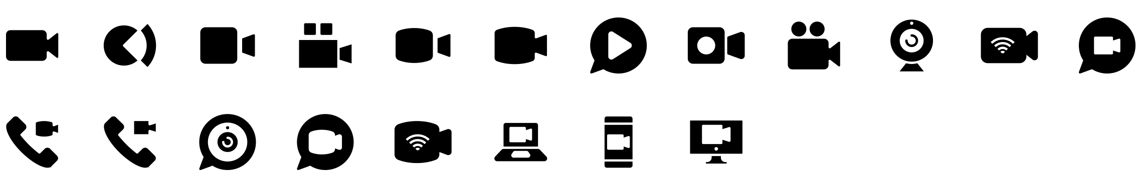 video-call-glyph-icons-preview