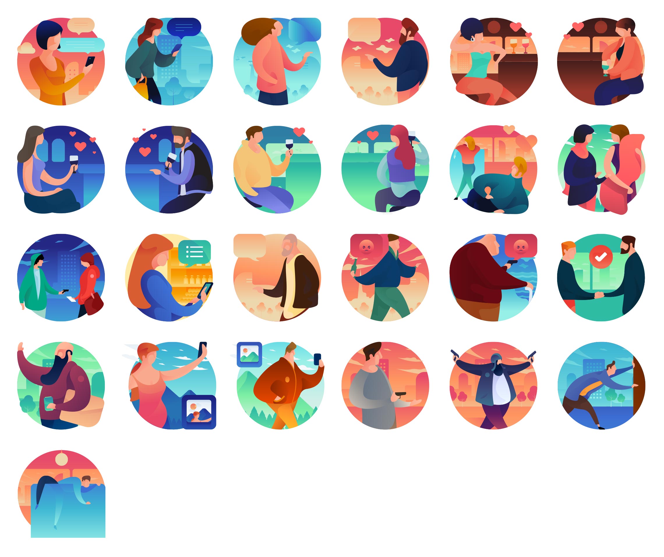 interactions-and-communication-icon-set