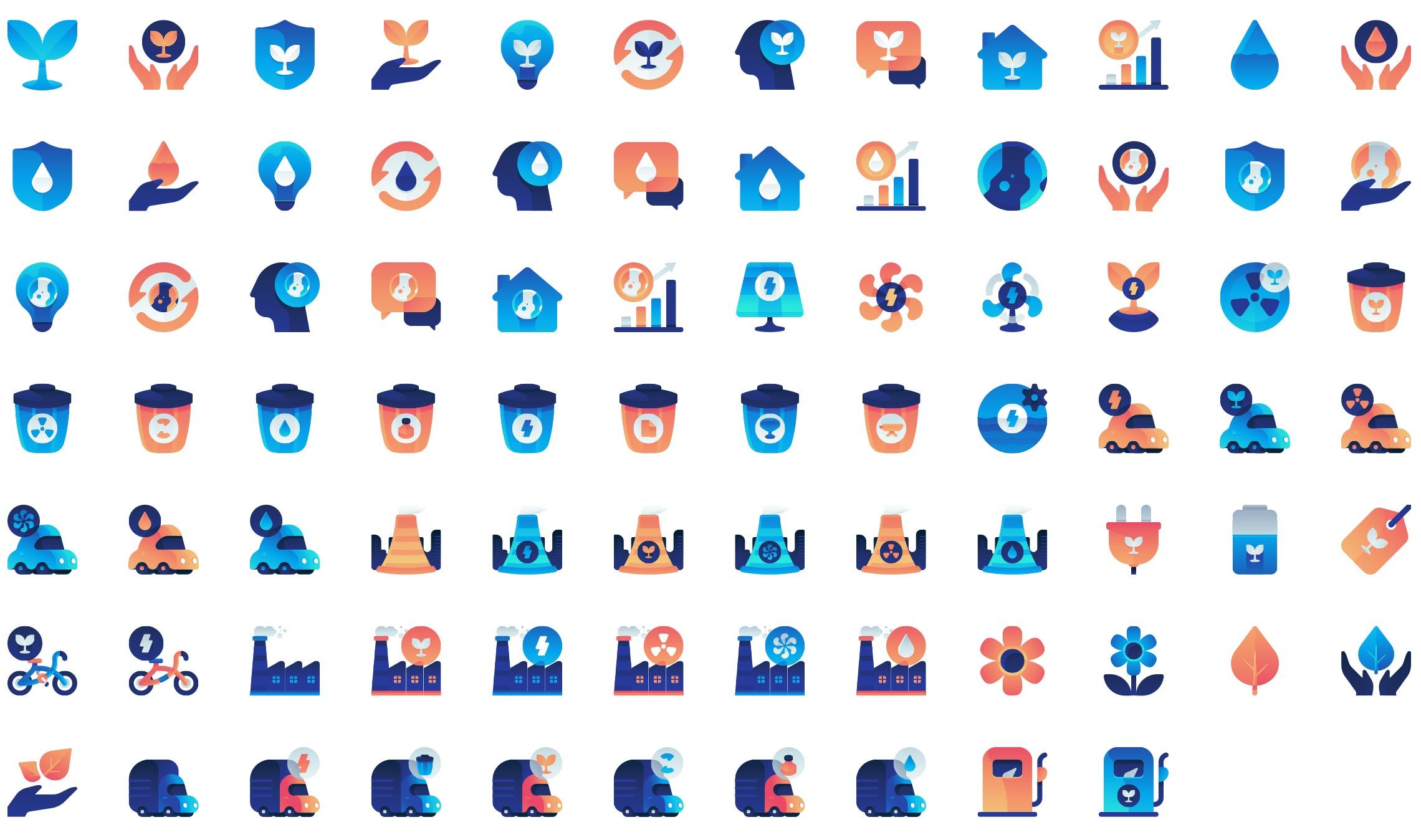 ecology-gradient-icons-preview