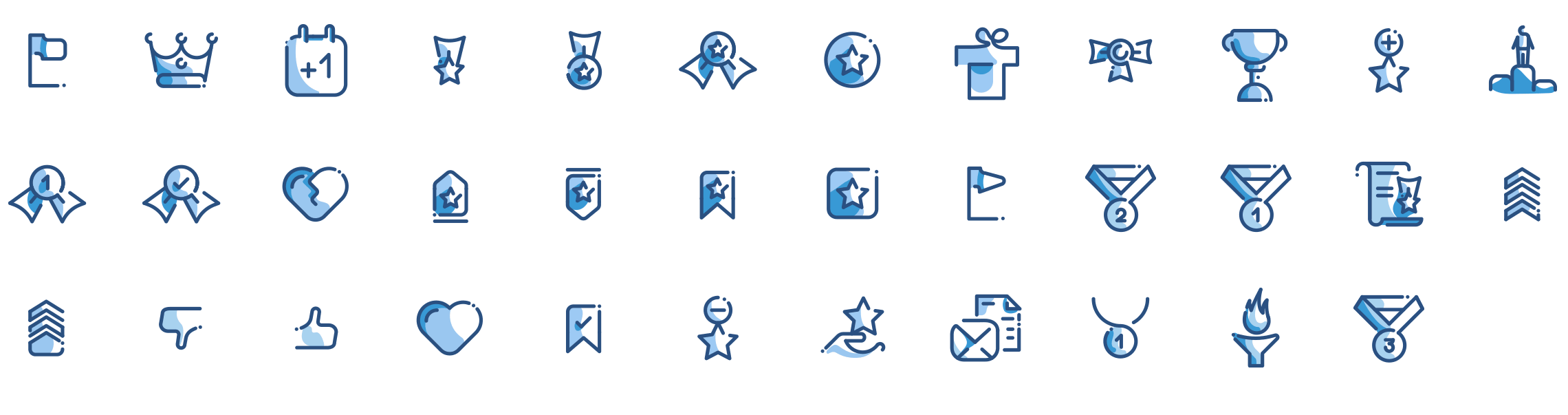 votes-and-rewards-icons-set-preview