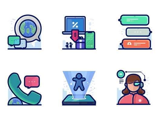 free business icons set