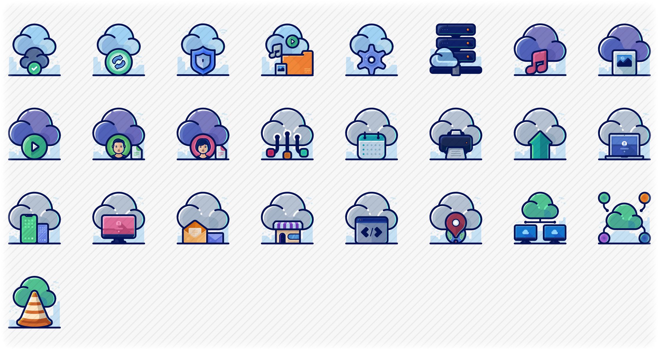 cloud-detailed-line-icons-previe