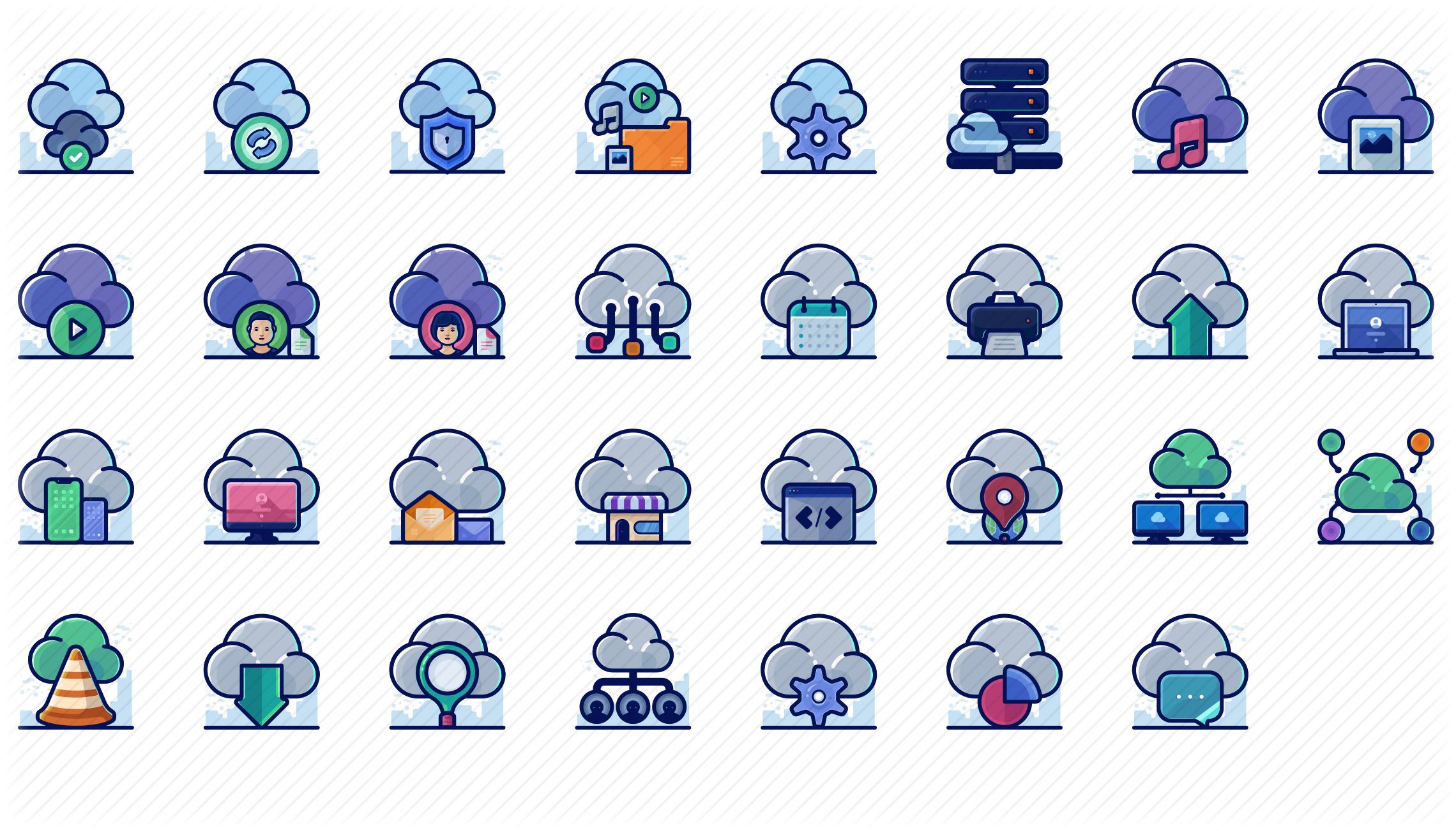 cloud-detailed-line-icons-preview