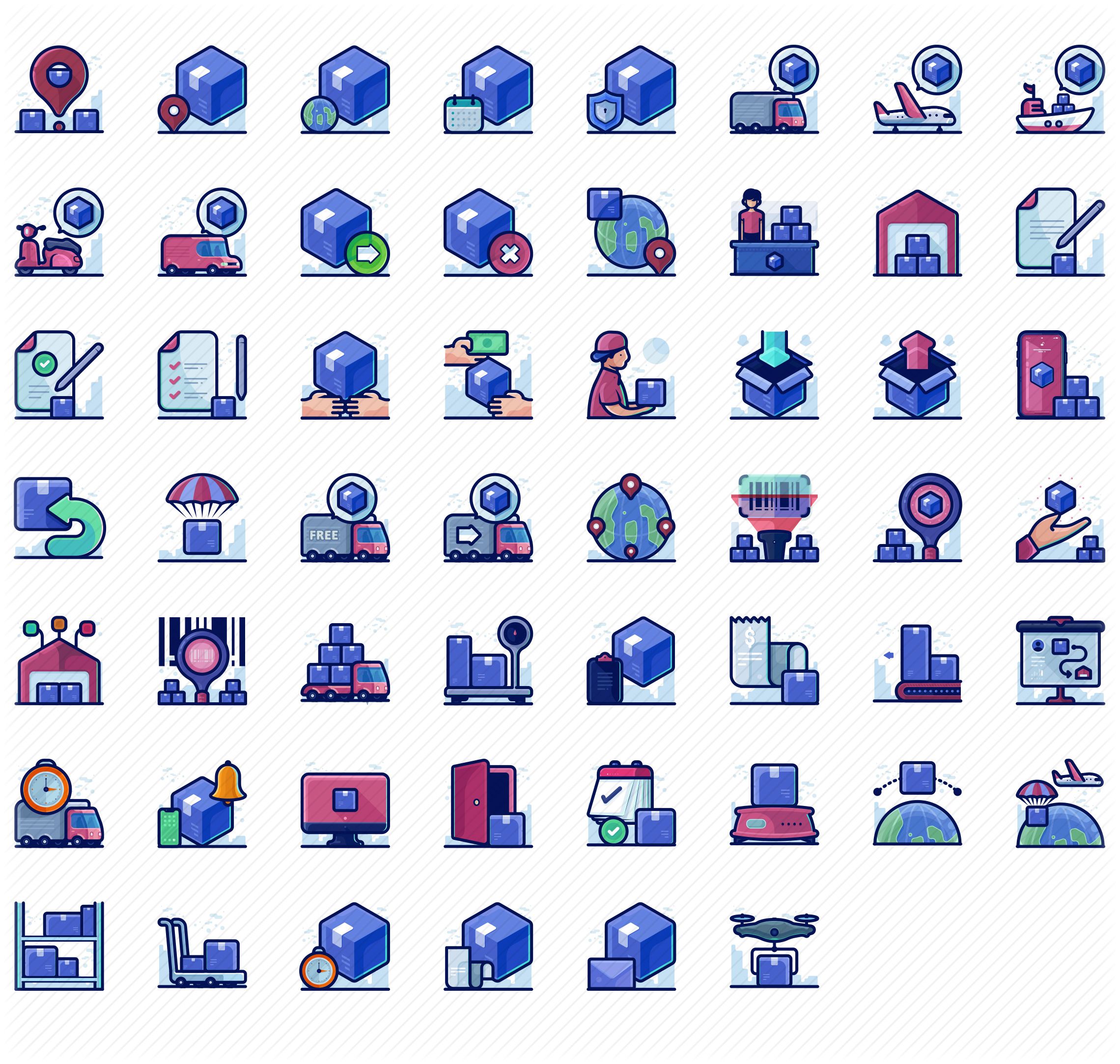 delivery-and-shipping-detailed-line-icons-preview