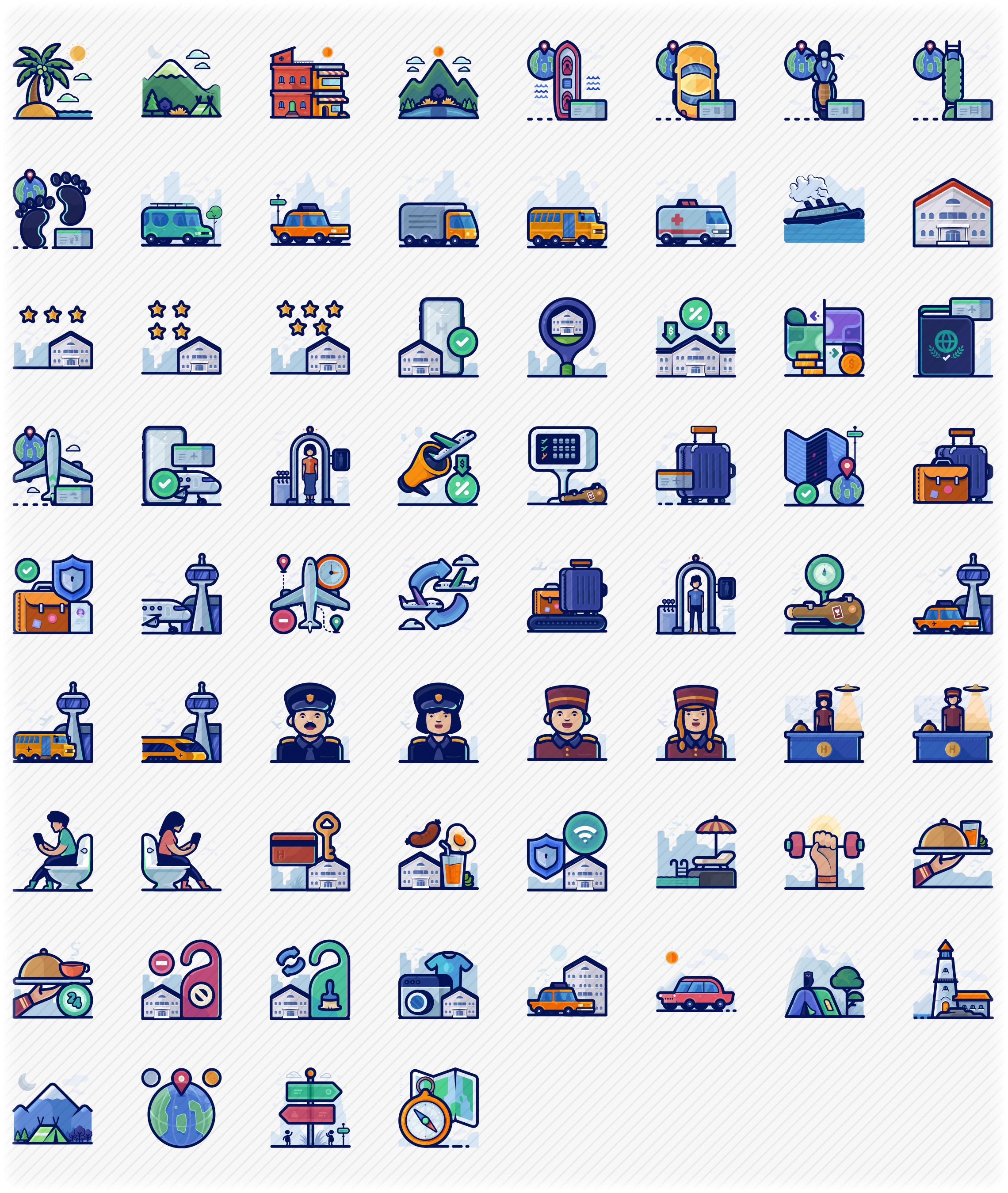 travel-and-holiday-detailed-line-icons-preview