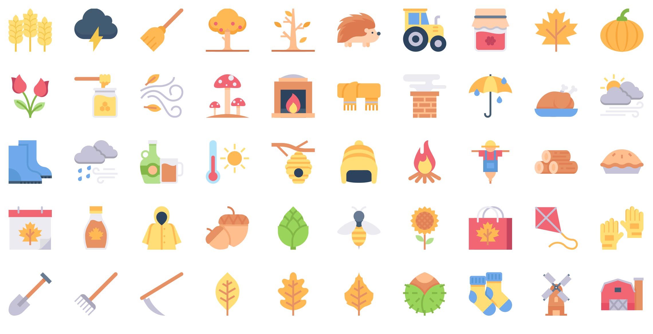 autumn-flat-icons-vol-5-preview